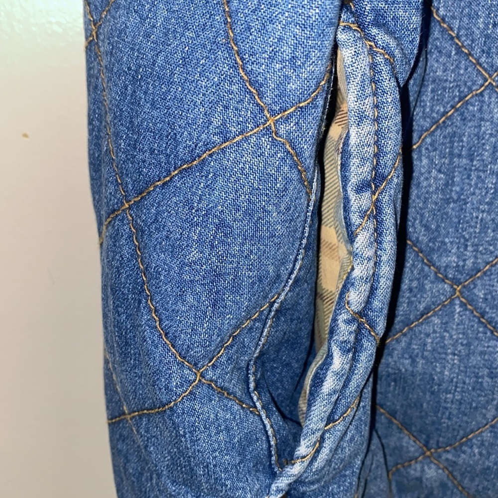Lauren Jeans Co by Ralph Lauren Quilted Denim Jacket - Double Breasted sz XL - Picture 5 of 11